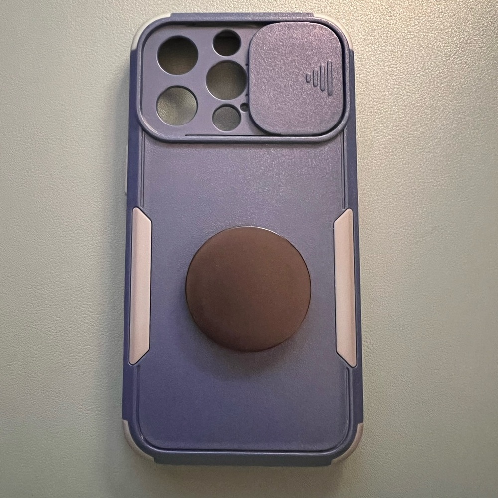 Blue Phone Case with Gray Stand